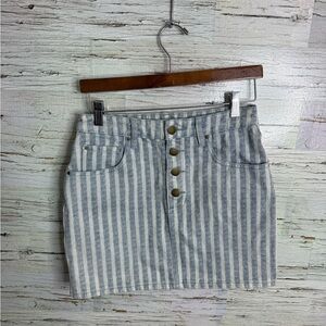 Billabong Blue and White Striped Pencil Skirt mini size 27